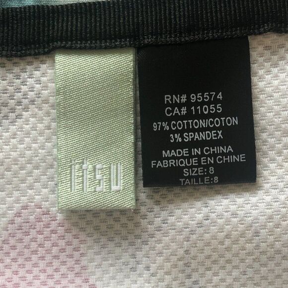 Vintage Y2K Butterfly Skirt A Line White Pink Black Size 8 - Picture 5 of 5